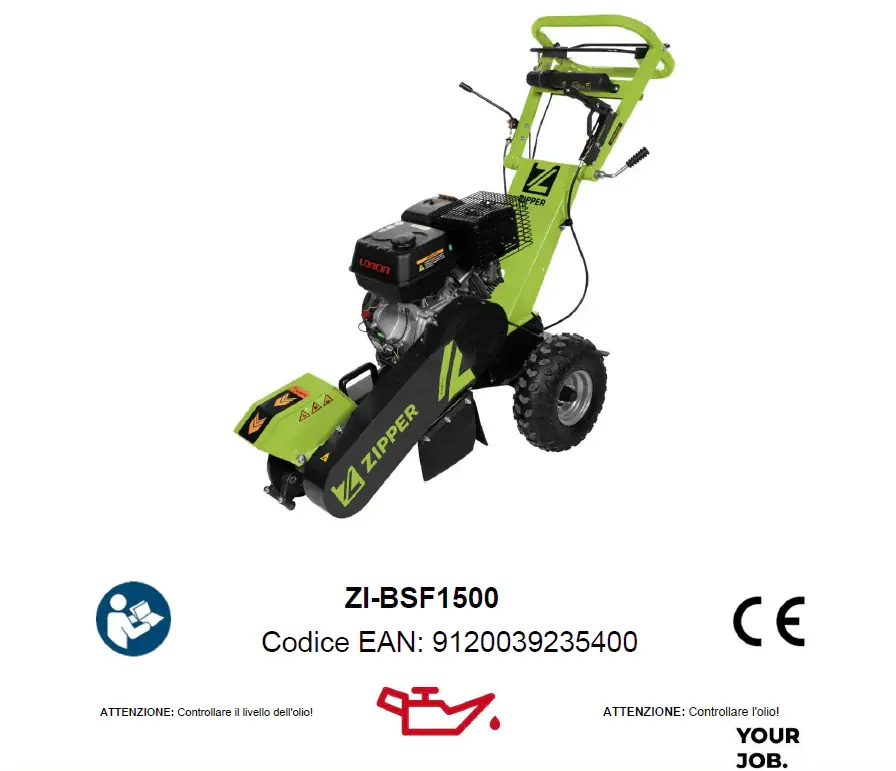 Zipper ZI-BSF1500 fresaceppi a scoppio,larghezza di taglio 12 mm , cc 420 Subito Disponibile
