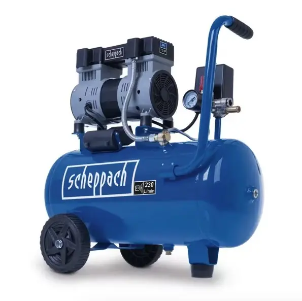 Scheppach Hc26Si - Compressore silenziato 24lt 8 bar 1,5 hp Soddisfatti O Rimborsati
