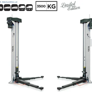 Omcn 199/GAMMA-LE ponte sollevatore a colonne Colorazione Limited Edition (grigia/nera) , portata 3,5 Ton , 400V Made in Italy Più Venduto