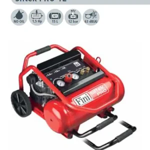 Fini Siltek pro 12 Compressore trolley senza olio silenzioso 63 dB , 12 bar , 220v , 15 litri ideale per professionisti Consegna Rapida