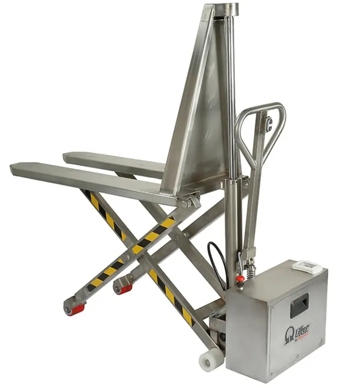 Must-Have Pramac HX10E INOX EF0420VB4I0 - portata 1000 kg transpallet a pantografo professionale 1150x540 mm , sollevamento elettrico