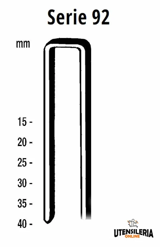 Punti in acciaio Barbero SERIE 92 per B 92/40-25 0.95x1.25mm (5000 pz) Popolare
