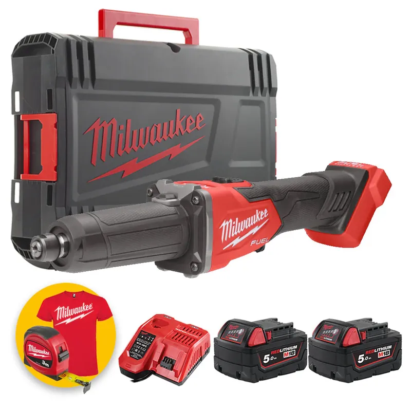 Milwaukee M18 FDGRB-502X – Smerigliatrice diritta M18 FUEL con avvio a slitta (kit 2x 5.0Ah) Offerta Del Giorno