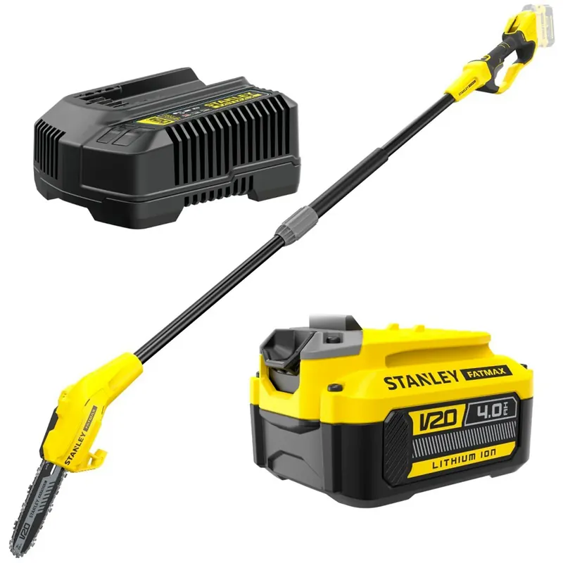 Stanley SFMCPS620M1-QW - Potatore a batteria 18V Fatmax V20 - 1 batteria da 4Ah , Asta telescopica che raggunge 3m Nuovo Arrivo
