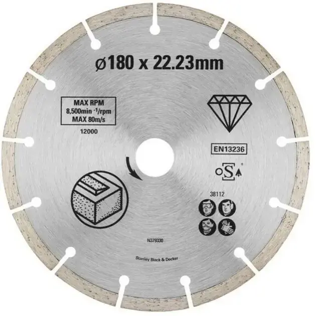 Stanley STA38107-XJ - Disco da taglio diamantato per cemento 125x22,2 mm Promo Stagionale