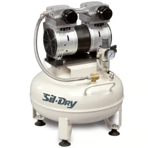 Offerta Lampo MedicAir Sildry OF 750-24V-1M compressore senza olio per laboratori dentistici e odontotecnici , 24 litri 220V 8 Bar