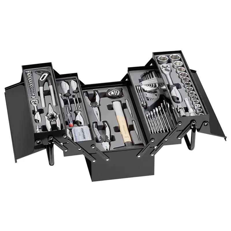 Kraftwerk 206.000.100 – Cassetta attrezzi completa di 106 utensili - Basic Line Promo Stagionale