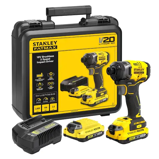 Stanley SFMCF820D2K-QW – Avvitatore a impulsi brushless 18V V20 - 2 x 2Ah in valigetta Occasione Imperdibile