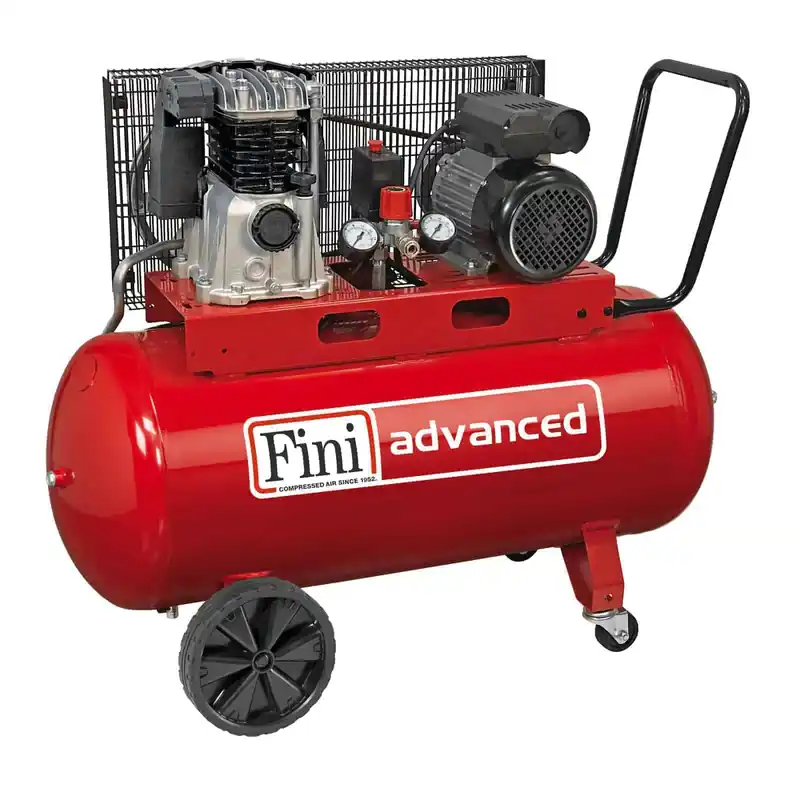 Fini MK102-100-2M – Compressore professionale a cinghia 100 litri, 2 HP, 10 bar Spedizione Espresso
