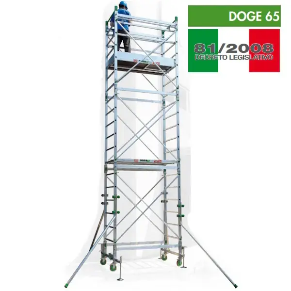 Facal LDG6/6CIT - Trabattello in alluminio Doge65 - Altezza 7,7 m Ultime Pezzi