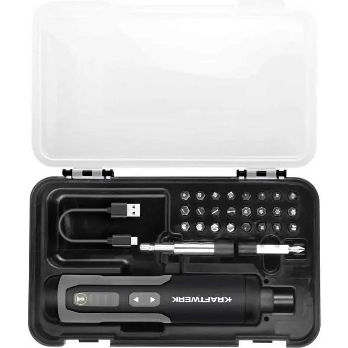 Kraftwerk 403.400.000 – Set cacciavite a batteria 3,6V con inserti per avvitatura Vendita Finale