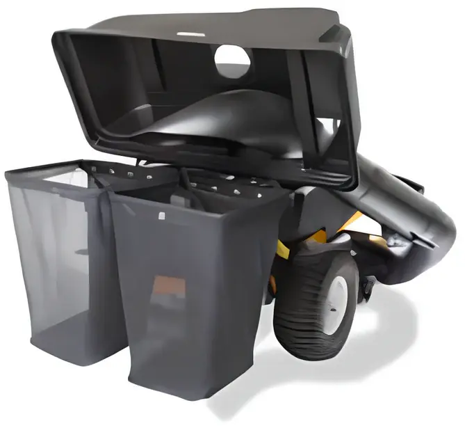Reso Gratuito Cub Cadet 19B30031OEM Cesto doppio con tubo flessibile e finestralla per ispezione, capacità 229 l piatto da 107
