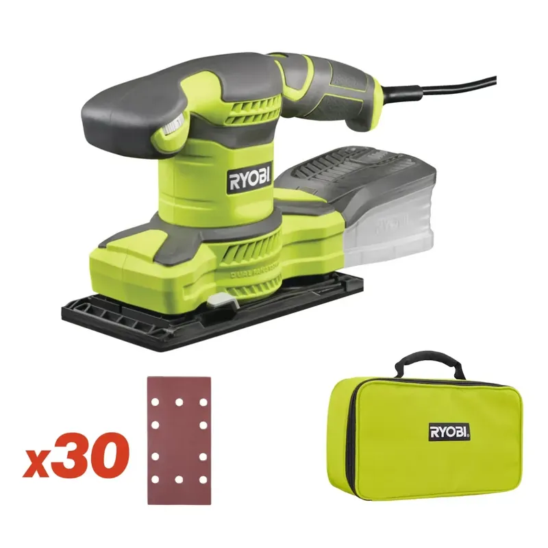 Consegna Rapida Ryobi RSS280-SA30 - Levigatrice orbitale elettrica 280W - 93x185mm