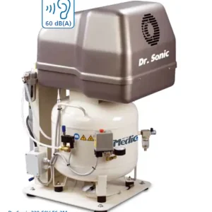 Medicair Dr.Sonic 320-50V-ES-3M compressore senza olio con essiccatore per laboratori dentistici e odontotecnici , 50 litri 220V 8 Bar Nuovo Arrivo
