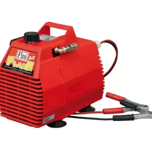 Fini Flash 12 Compressore 12 volt per collegamento a batteria automobile , senza olio , 8 Bar , 0,75 Hp Professionale