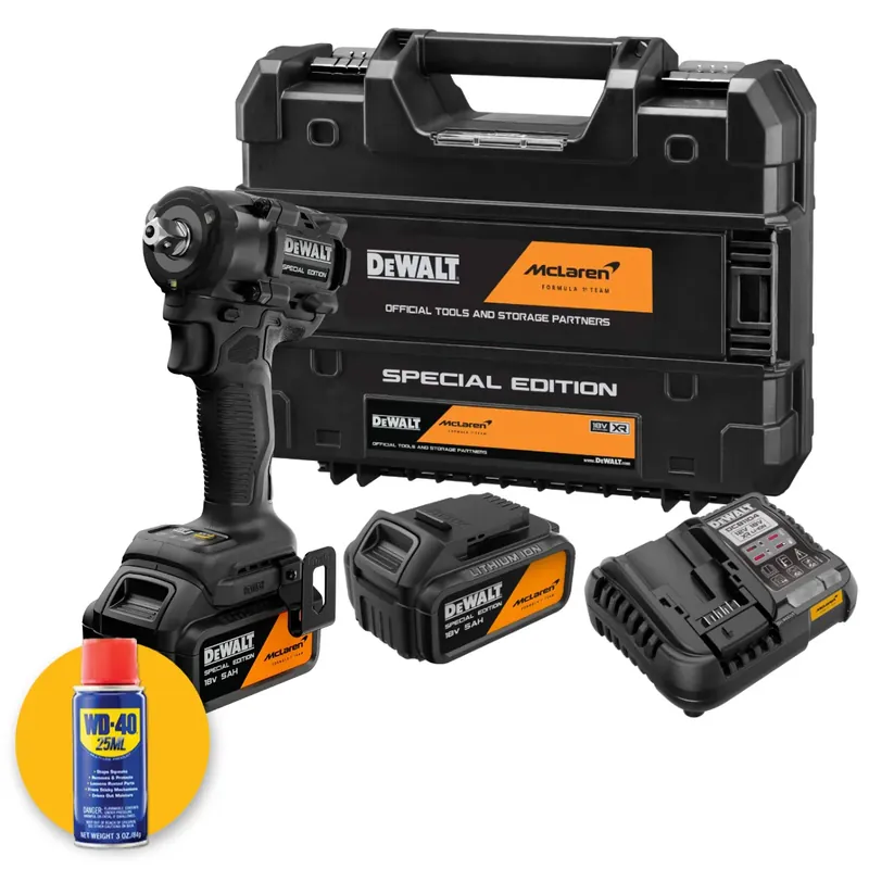 Dewalt DCF92MP2T-QW McLaren - Avvitatore ad impulsi 1/2‘‘ 18V XR, 2 x 5Ah Prezzo Conveniente