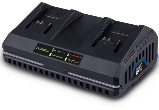 Miglior Prezzo Scheppach sdbc4.5a Doppio caricabatterie "Ultra Rapido" 20v per batterie serie ixes