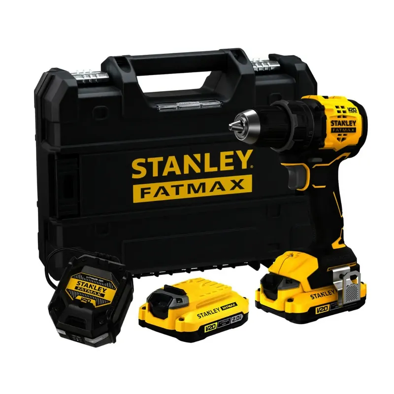 Stanley SFMCD714D2T-QW Fatmax Avvitatore BRUSHLESS 18V + 2 Batterie 18V-2.0Ah + Accessori Di Tendenza