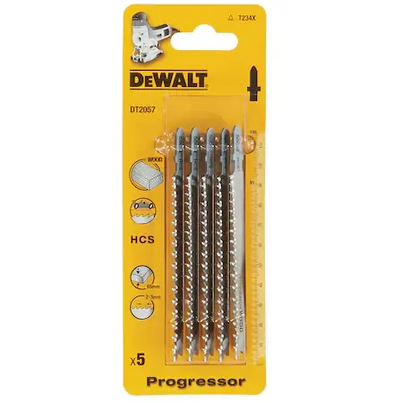 Dewalt DT2057-QZ Lame per seghetto alternativo HCS per tagli rapidi e dritti per legno T234X Spedizione Espresso