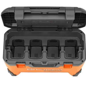 Husqvarna 40-C1000X4 Caricabatterie Multi Charger ad alta potenza per 4 batterie insieme Husqvarna BLi-X da 36 V da 600W a 1000W senza batterie incluse Ultimissimo Modello