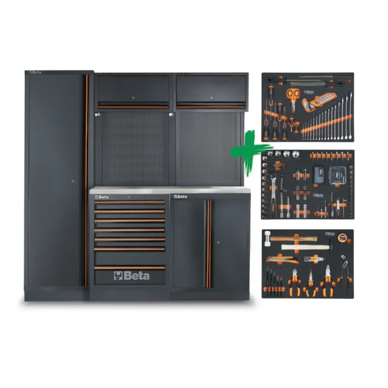 Prezzo Conveniente Beta C45PRO 2.0 B7X/196UT - Arredamento officina piano in acciaio - completo di 196 utensili