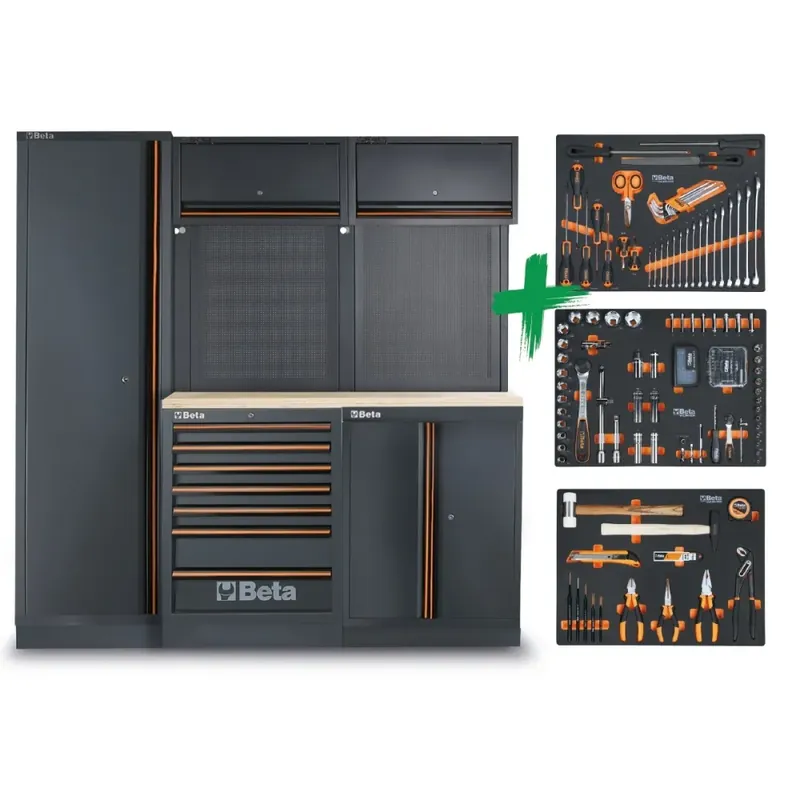 Ordina Subito Beta C45PRO 2.0 B7W/196UT - Arredamento officina piano in legno multistrato - completo di 196 utensili