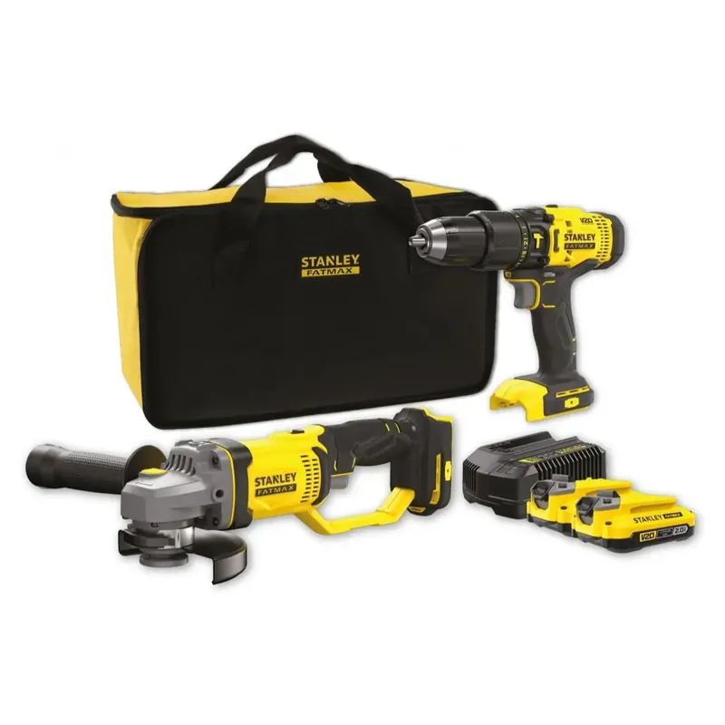 Scelto Dai Clienti STANLEY SFMCK471D2S-QW Kit trapano percussione V20 e smerigliatrice
