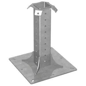 Supporto base telescopico Rego in acciaio zincato per linee vita Tipo C, 500mm Popolare