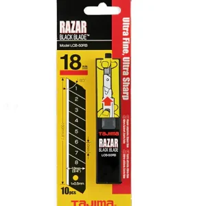 Acquista Ora Tajima LCB50RB Lama cutter Razar Black 18 mm - Astuccio 10 lame