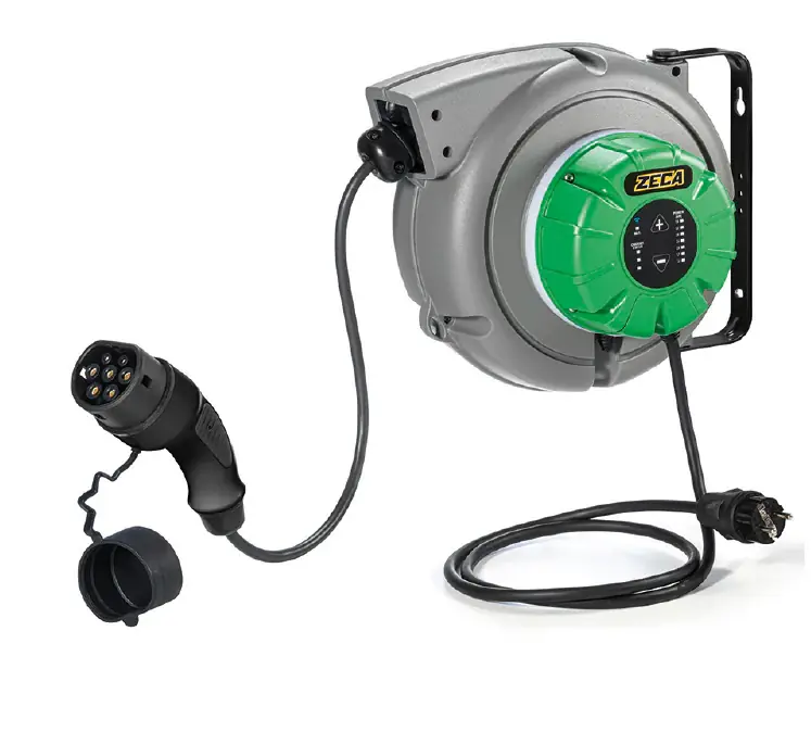 Popolare Zeca EV3162 WB+ WI-FI Avvolgicavo per auto elettriche con Wallbox Incorporata 3,8 Kw spina tipo 2 Mennekes 220V (Far Installare solo da un Elettricista)