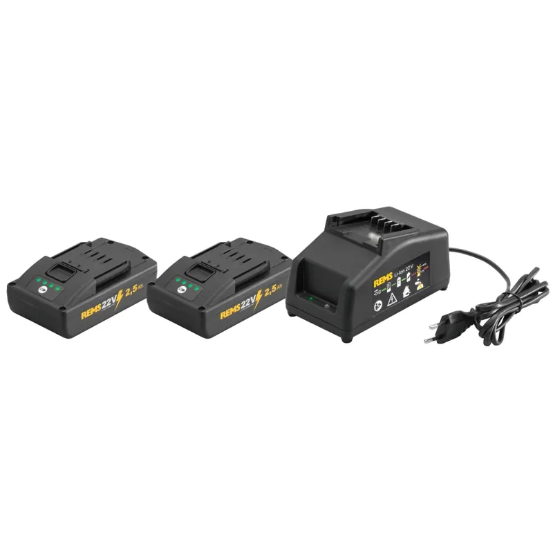 Ultime Pezzi Rems Power-Pack 22V / 230V 90W 1 Caricabatterie veloce + 2 Batterie
