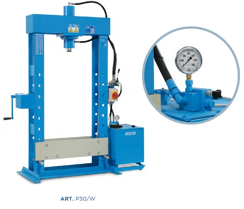 Omcn P30/W Pressa elettroidraulica trifase una velocità max 30 tonnellate Made in Italy Occasione