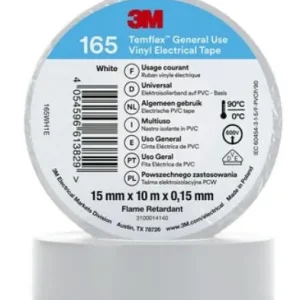 3M™ Temflex™ 165 Nastro isolante in vinile, Bianco, 15 mm x 10 m(10pz) Non Perdere