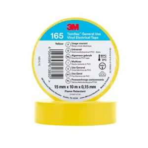 3M™ Temflex™ 165 Nastro isolante in vinile, Giallo, 15 mm x 10mt (10pz) Occasione