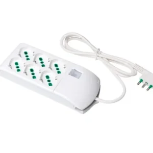 Reso Gratuito Fanton 410300 Multipresa Ciabatta FIDO 1,5m 3G1 spina S17, 3+3 prese P40, con interruttore