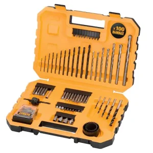 Dewalt DT71566-QZ Set misto grande - Set di avvitatori per trapano da 100 pezzi , Grana di carburo Non Perdere