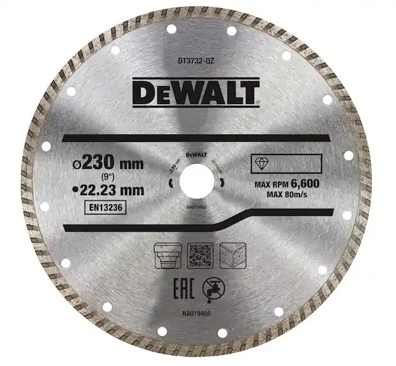 Soddisfatti O Rimborsati Dewalt DT3732-QZ Disco lama turbo multiuso diamantata di 230mm x 22,23mm