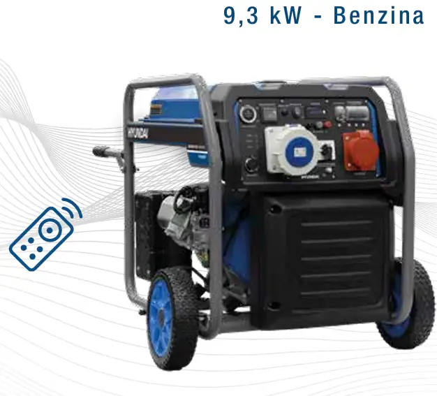 Hyundai 65370 Generatore inverter fullpower max 9,0/9,3 Kw a Benzina 230V-400V Offerta Limitata