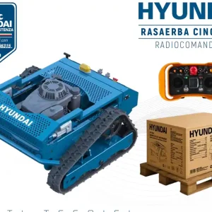 Hyundai 65492 Rasaerba a scoppio Cingolato Radiocomandato taglio 50 cm per pendenze fino a 30° sterzata a 360° Ultima Occasione