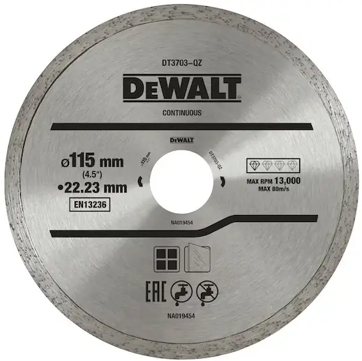 Prezzo Ridotto Dewalt DT3703-QZ Disco lama diamantata 115 mm foro 22,23 mm per smerigliatrice