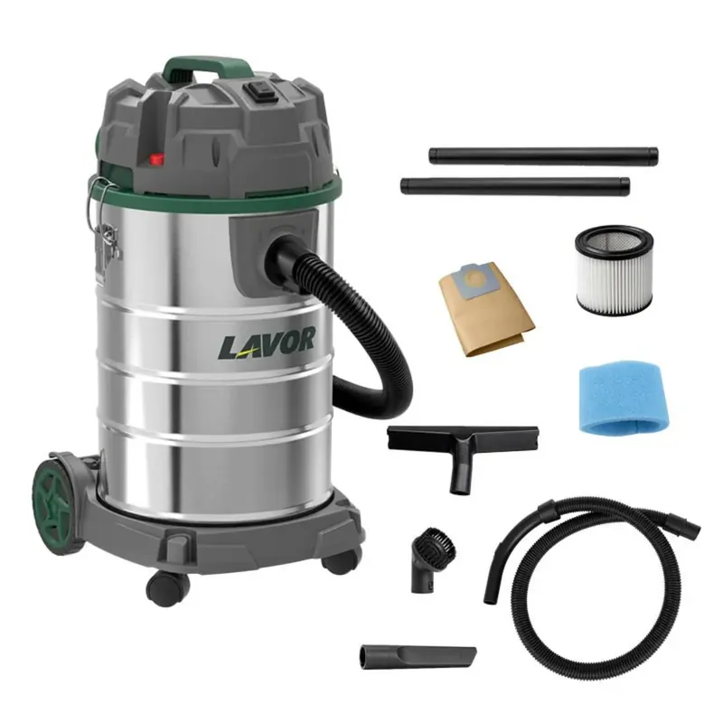 Promozione Esclusiva Lavor Dozzy Power 30XS Aspirapolvere aspiraliquidi fusto in acciaio inox - 30L - 1600W