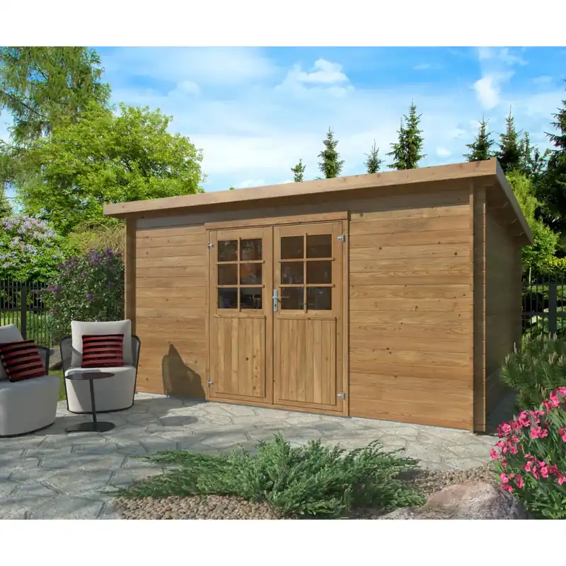 Promozione Losa Legnami Lola B - Casetta da giardino in legno impregnato 406x292 cm