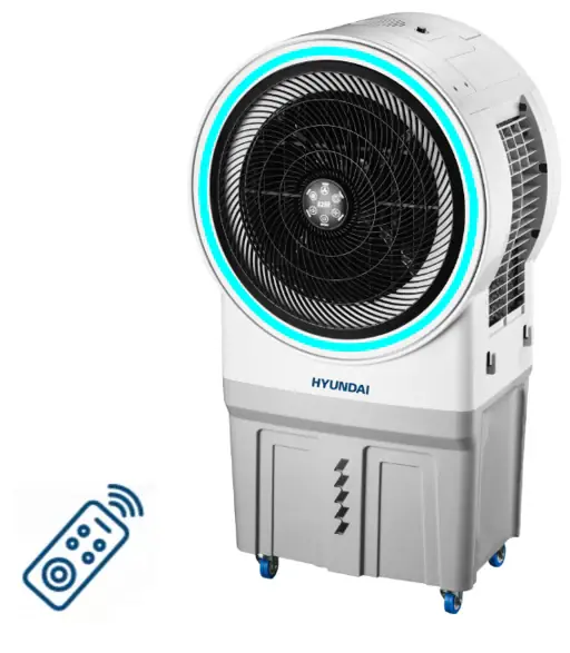 Hyundai 75210 Raffrescatore Ventilatore max 150W - max 60 m² portata d’aria di 7000 m³/h - cassa Bluetooth per la musica Prezzo Basso