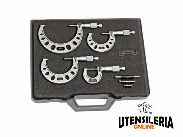 SET 4 micrometri per esterni centesimali 0/100mm Occasione