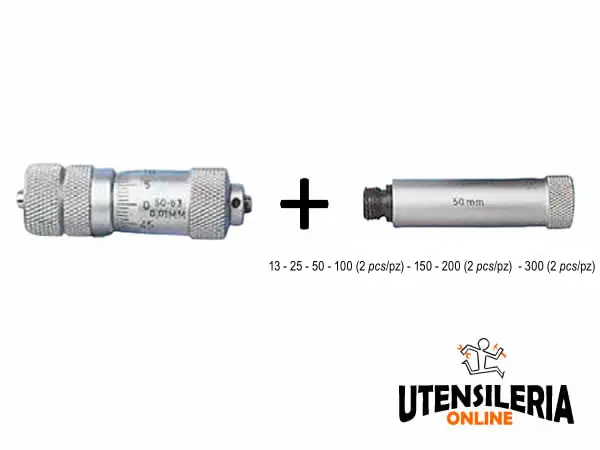 SET testina micrometrica + 10 prolunghe 50-1500mm Offerta Limitata