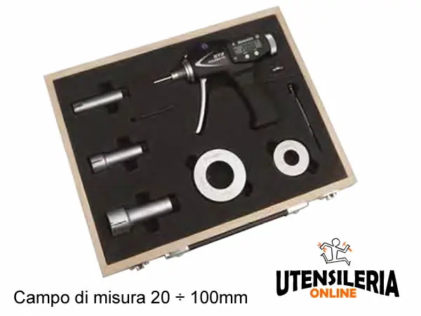 SET COMPLETI Micrometro digitale IP67 20-100mm con BLUETOOTH Pagamento Sicuro