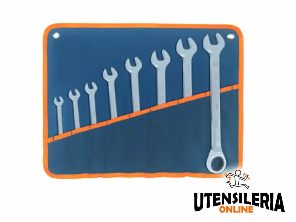 Ultimissimo Modello Serie 15 chiavi combinate con cricchetto 6-27mm in borsa (15pz)