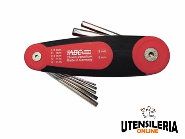 Prezzo Conveniente Serie 7 chiavi maschio esagonali tascabile 1,5-6mm A3107/82(7pz)