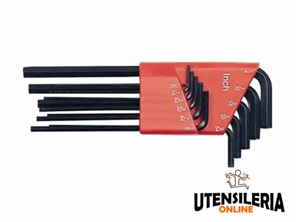 Serie 13 chiavi maschio esagonali lunghe 050-3/8 pollici (13pz) Consegna Rapida