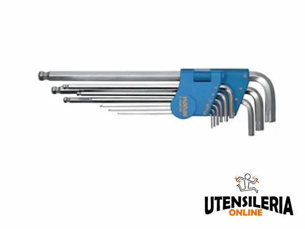 Nuovo Arrivo Serie 9 chiavi sferopoliedriche maschio esagonali STRIPED (9pz)